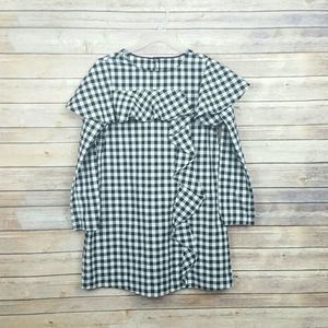 Zara Girls Check Ruffle Dress Size 13/14